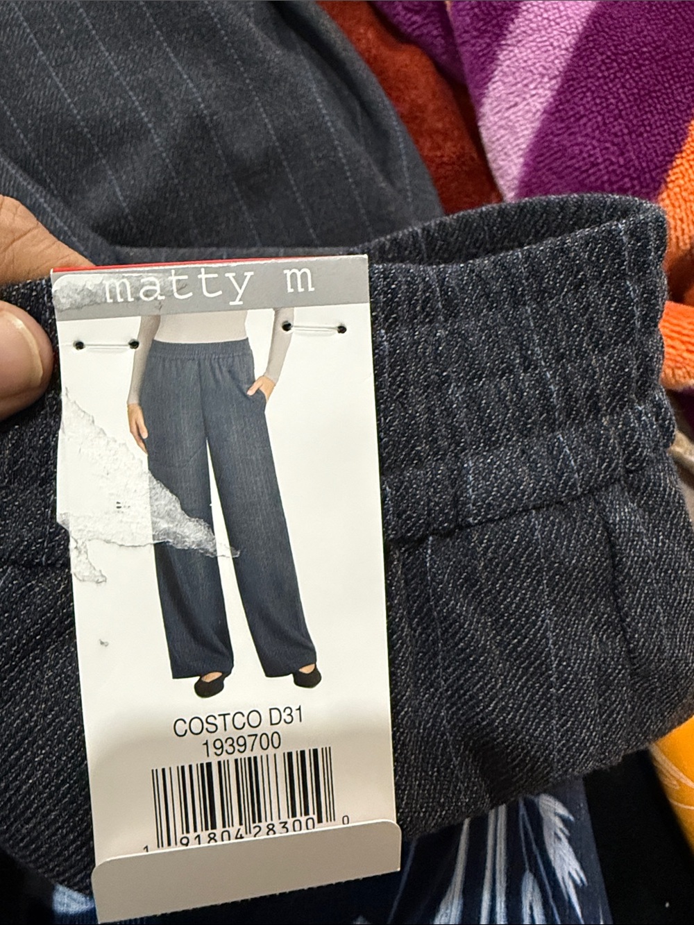 Matty M Dark Gray Pinstripe Girls' Pull-On Joggers